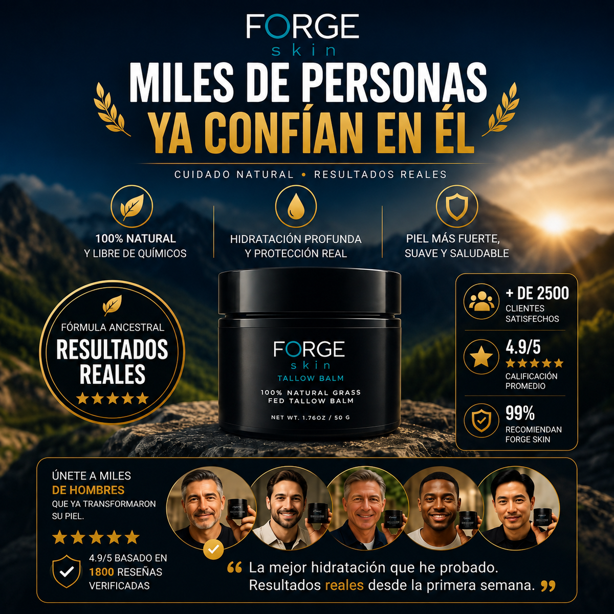 FORGE SKIN™ – BÁLSAMO FACIAL MASCULINO