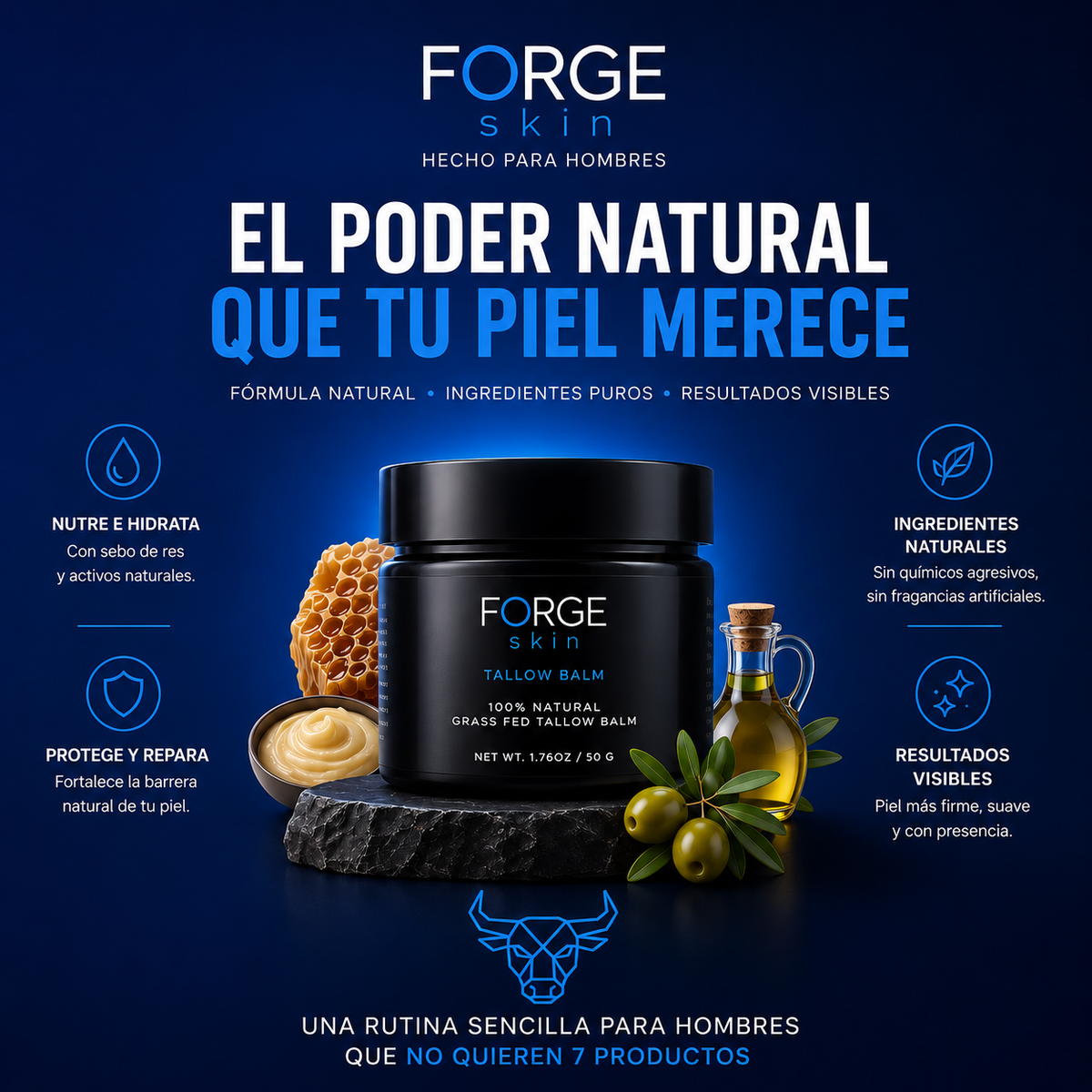 FORGE SKIN™ – BÁLSAMO FACIAL MASCULINO